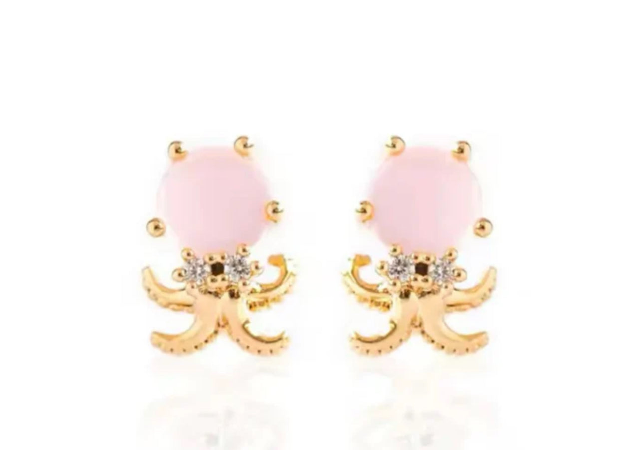 Ocean-Inspired Earrings Octopus, Jellyfish & Crab Designs