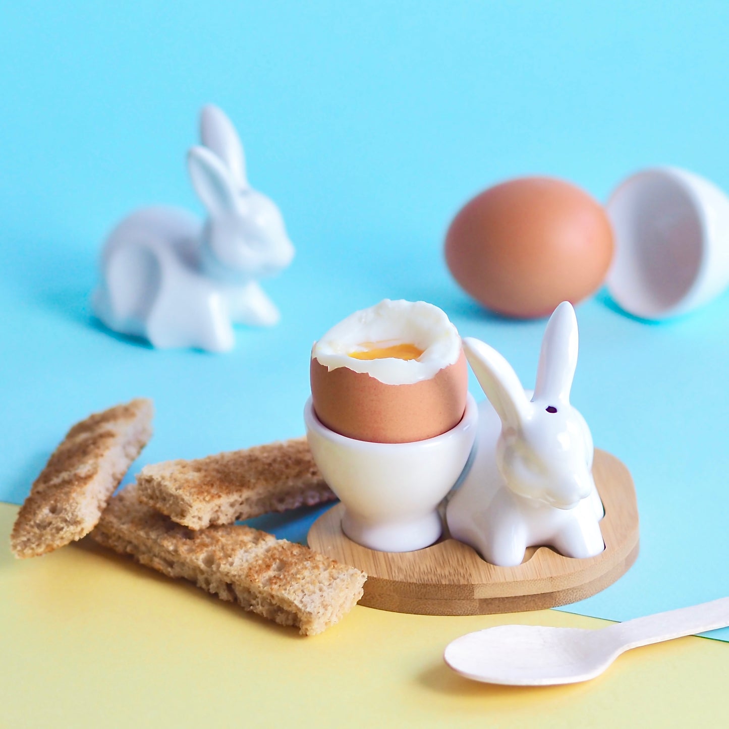 Egg Cup and Rabbit China Set