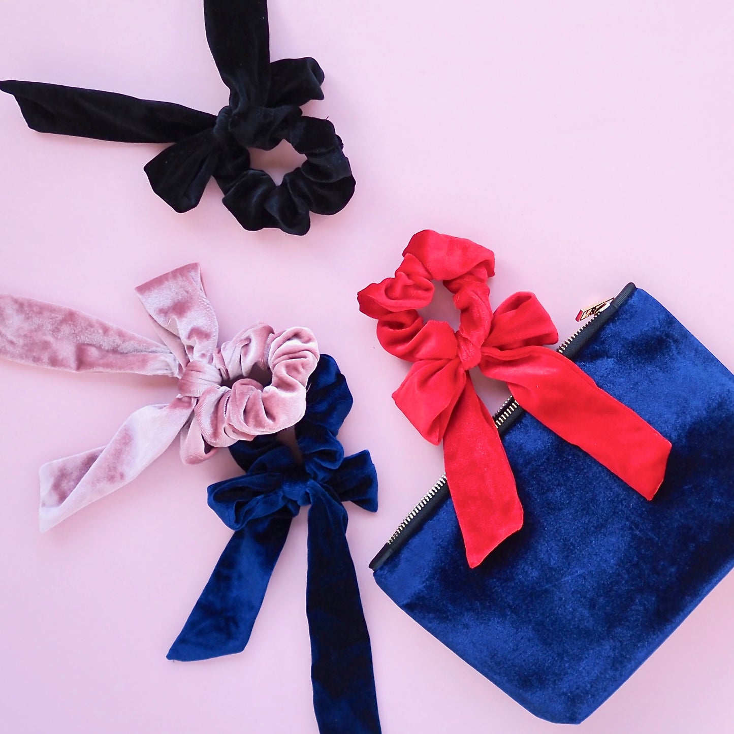 Velvet Bow Hair Scrunchies
