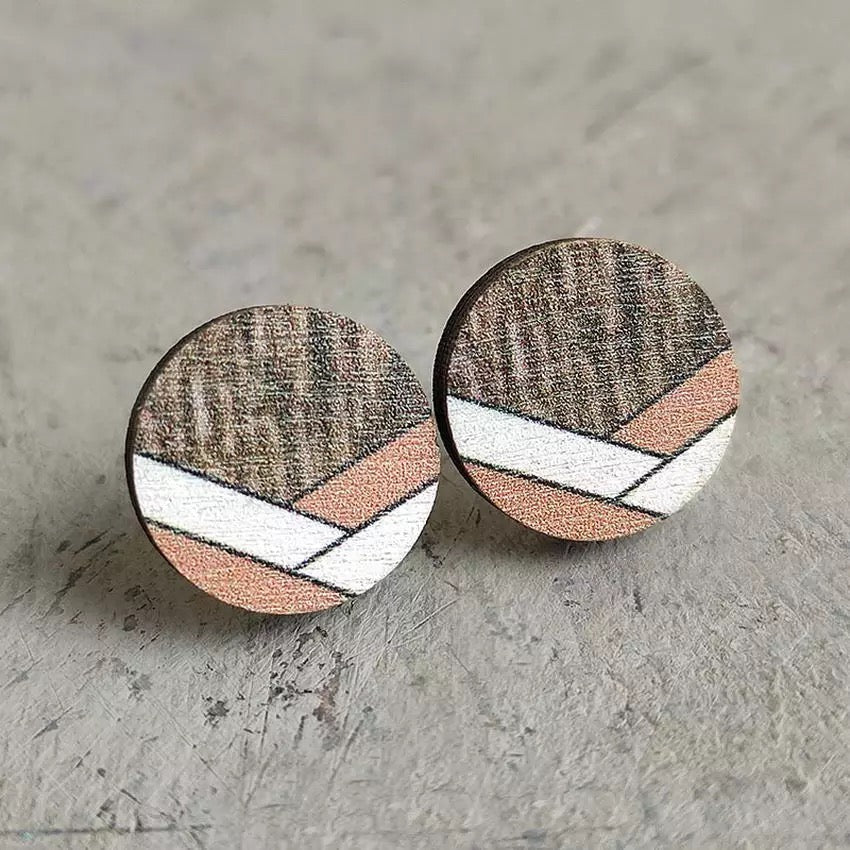 Wooden Stud Earrings